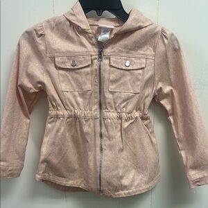 Pink Utility-Inspired Light weight jacket with Drawstring Waist